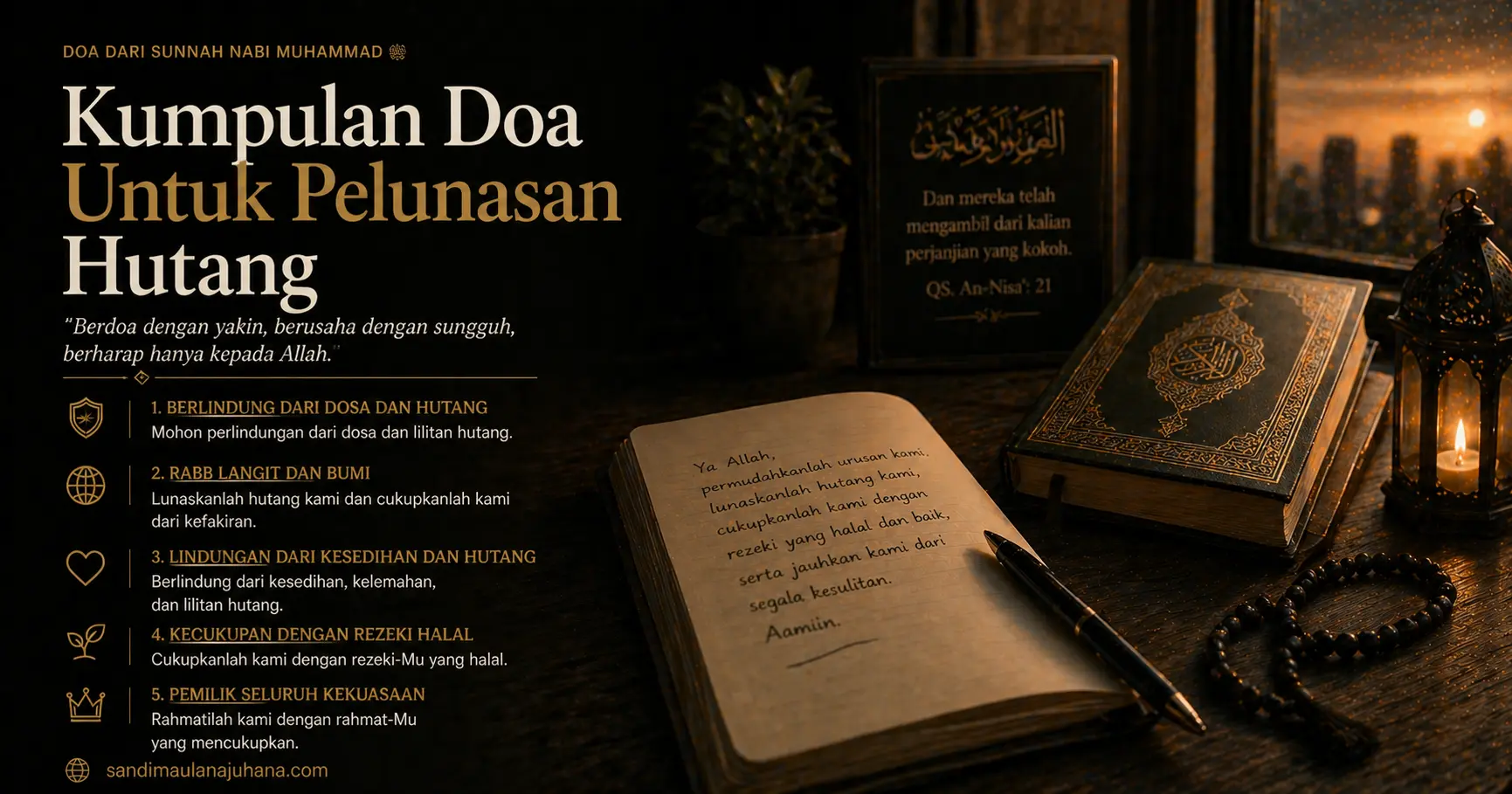 Kumpulan Doa Dari Sunnah Nabi Muhammad ﷺ Untuk Pelunasan Hutang
