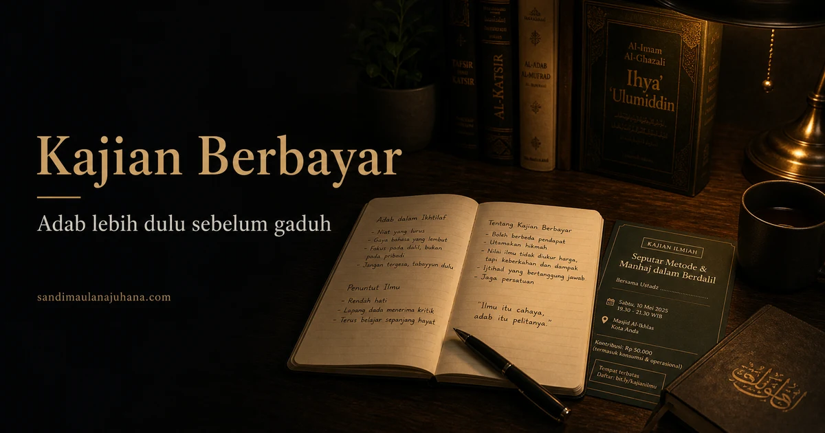 Kajian Berbayar: Perspektif Penuntut Ilmu