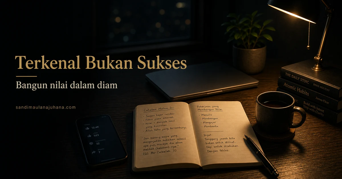Terkenal ≠ Sukses: Membangun Nilai dalam Diam