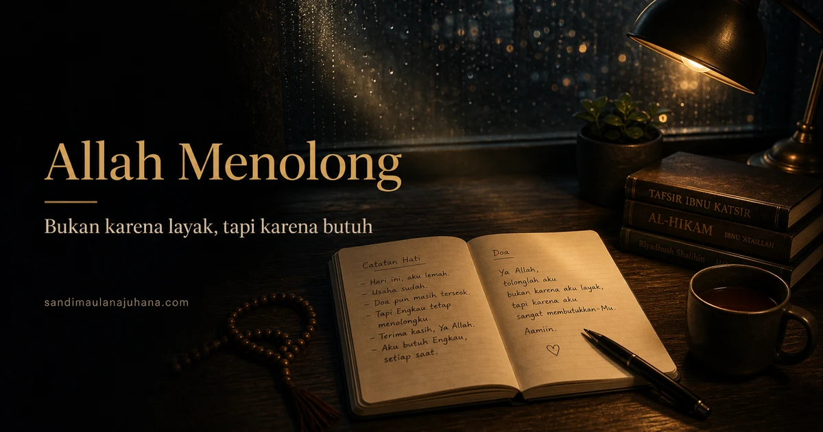 Kadang Allah Tolong Bukan Karena Kita Layak, Tapi Karena Kita Sudah Tidak Bisa Lagi Tanpa-Nya