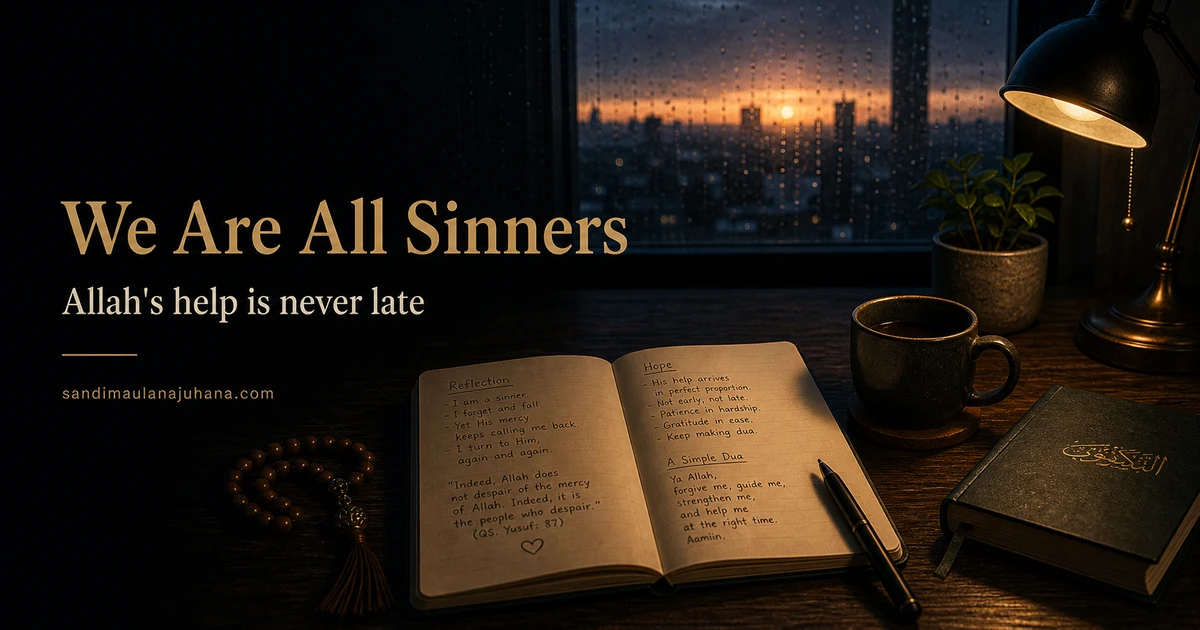 We Are All Sinners, But Allah’s Help Is Never Late