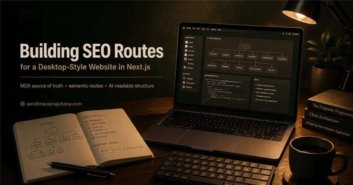 Building SEO Routes for a Desktop-Style Website in Next.js