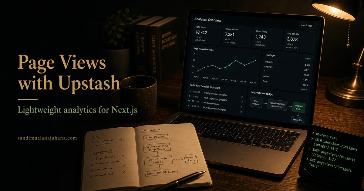 Counting Page Views with Upstash Redis in a Next.js App Router Project