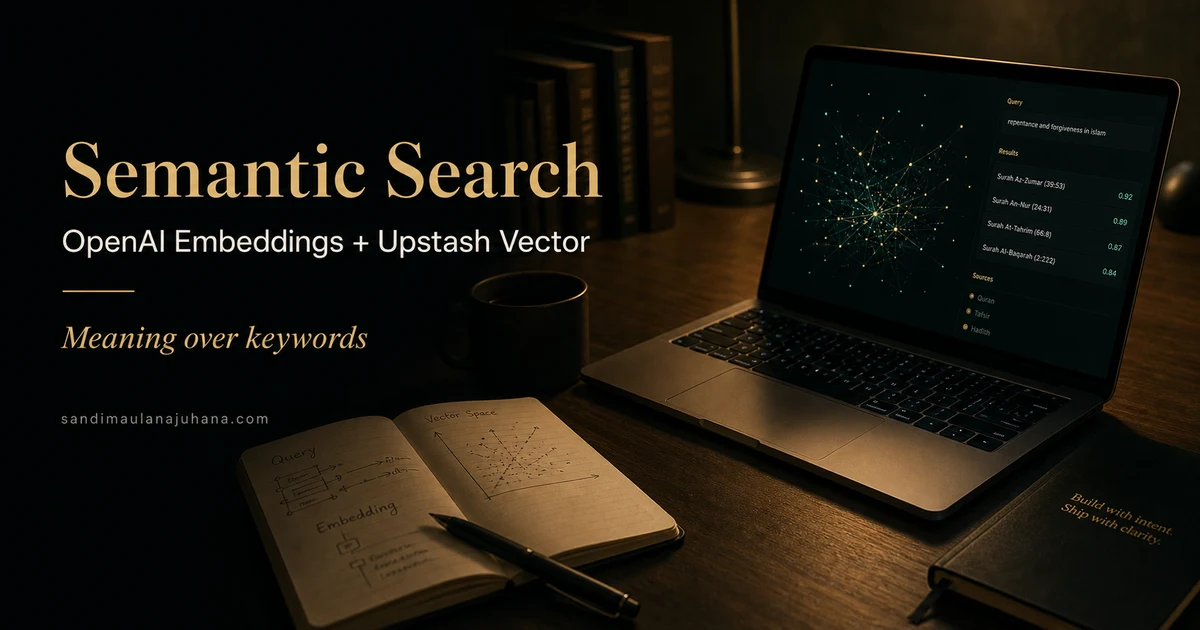 Semantic Search with OpenAI Embeddings and Upstash Vector in Next.js